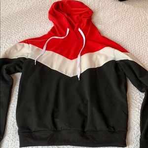 red white and black ZAFUL hoodie